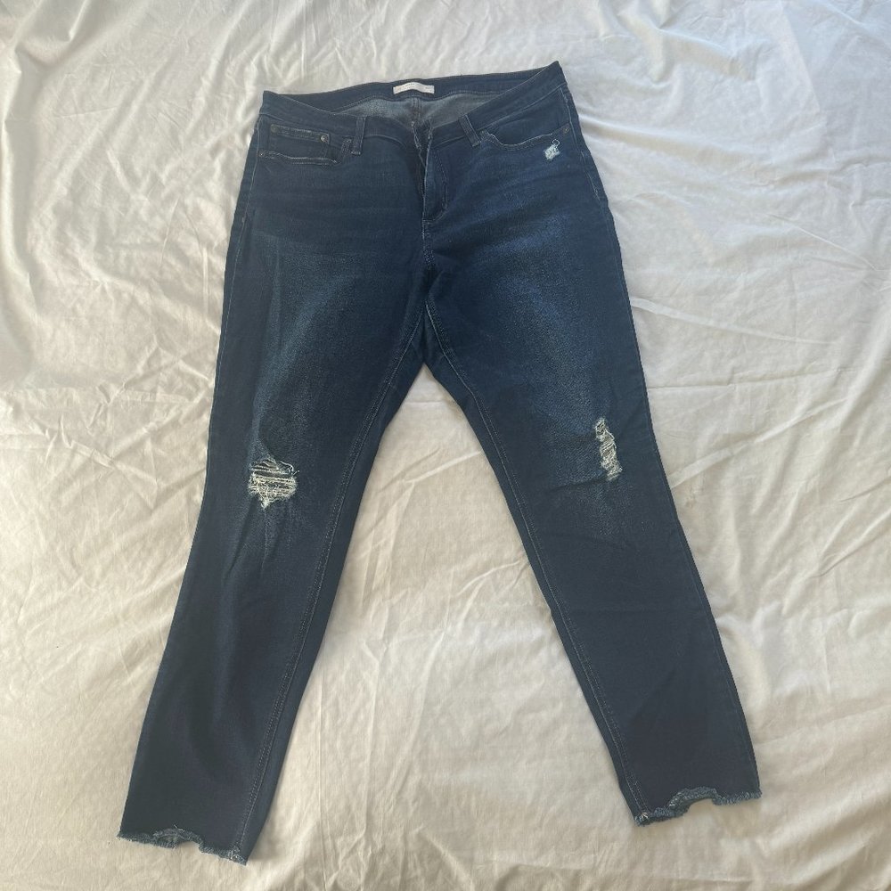 Lauren Conrad Skinny 16 Dark wash - distressed